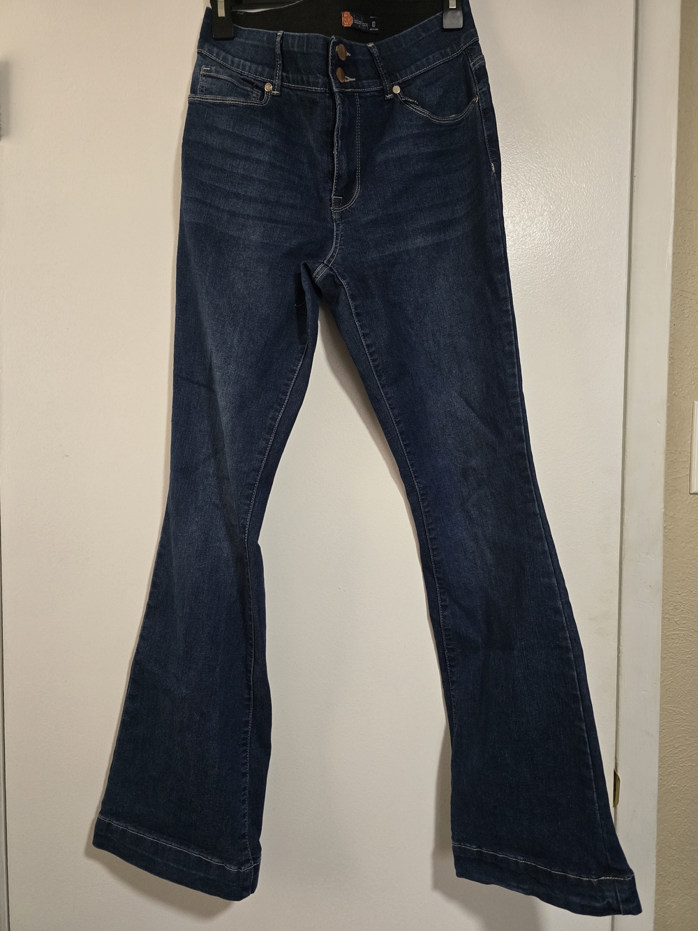 Women's Dark Blue Flare Jeans - Indigo Poppy